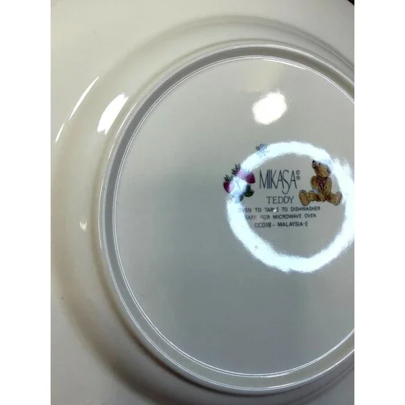 Mikasa Teddy 3 Piece Assortment CC018 Dinner Plate Cereal Bowl and Mug Retired - Picture 9 of 16